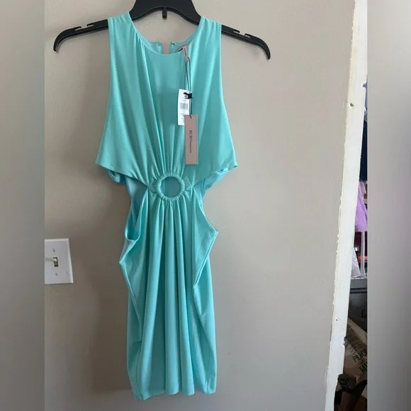 NWT BCBG baby blue cut out dress - Picture 2 of 6